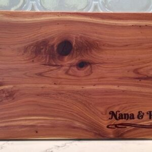 Cedar Charcuterie Board with Personalized Engraving