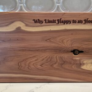 Cedar Charcuterie Board With Humorous Quote