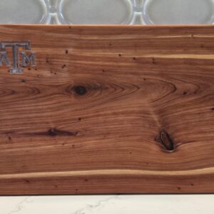 Cedar Serving Tray With Texas A&M Logo